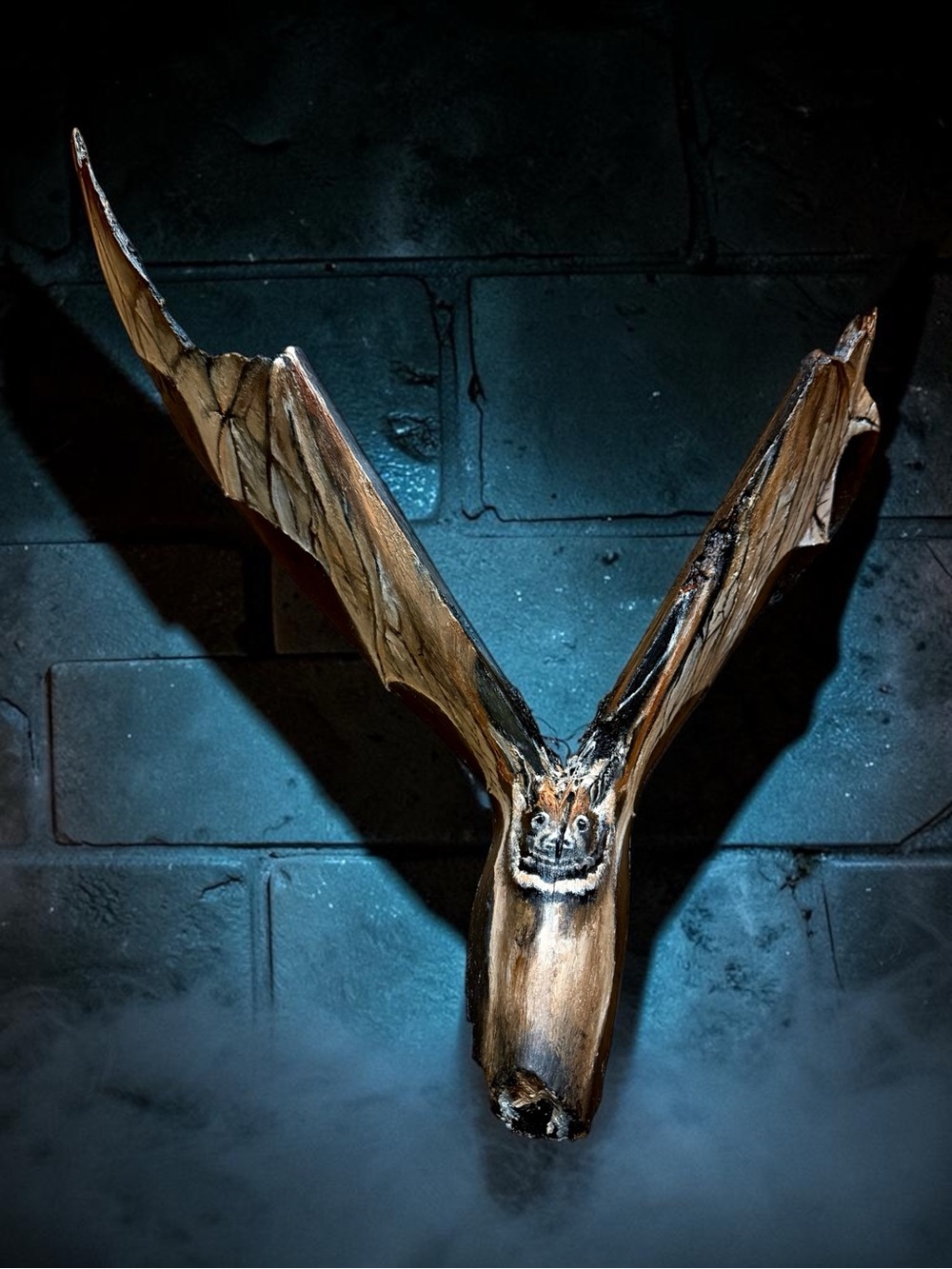 Bat in flight Palm Frond Artwork